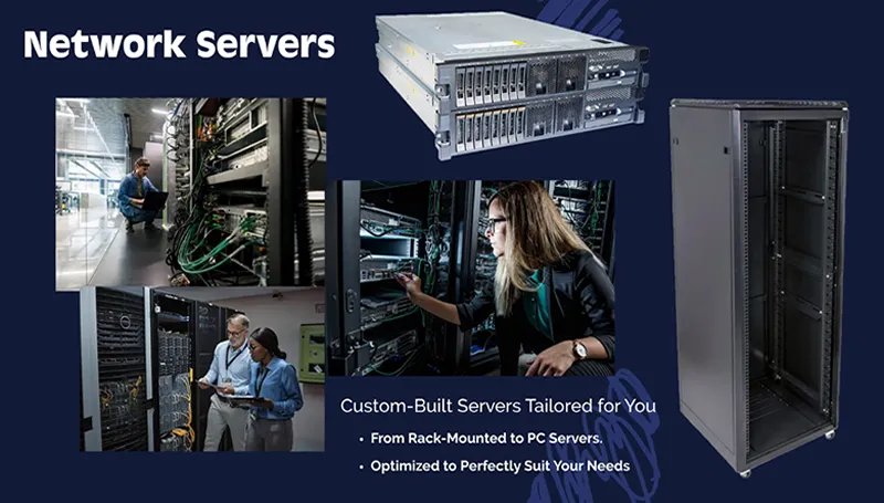 Server and network repair services illustration